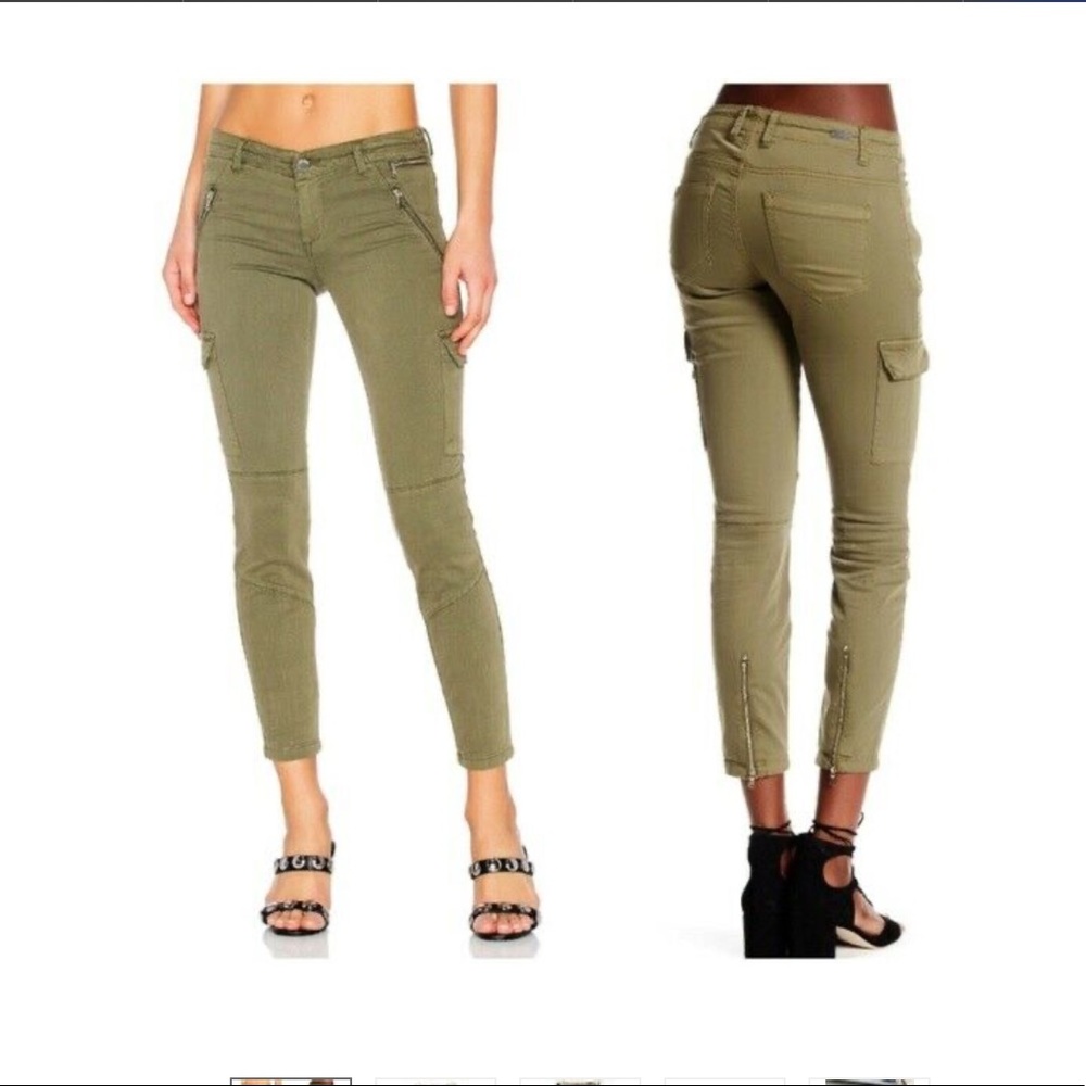 BlankNYC army green The Reade Crop skinny jean